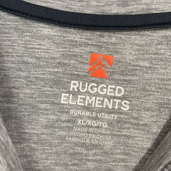 NWOT Rugged Elements Mens XL Gray Long Sleeve Crewneck Shirt Polyester/Spandex - Picture 4 of 7